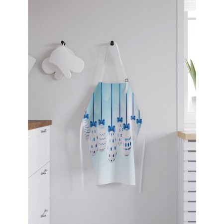 Apron kitchen with a photocrint "Festive eggs", adjustable, size OS-1