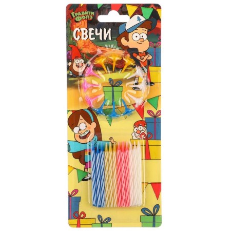 Set of candles for the cake, 24 pcs, gravity farz-2