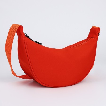Women's bag from textiles, 30x17x6 cm, orange color-1