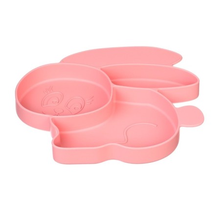 Silicone children's plate "Bunny" with sections, color mix-5