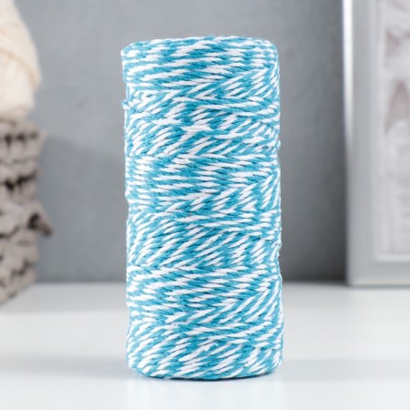 Yarn 100% cellulose "Softino Raffia Color Melange" Washed, Blue 100m ± 2m 87 GR