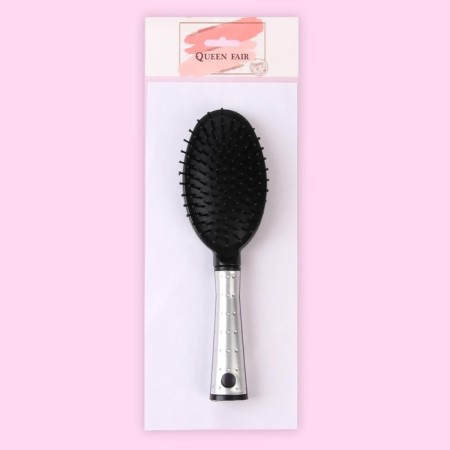 Massage comb, 7 × 24 cm, black/silver color-2