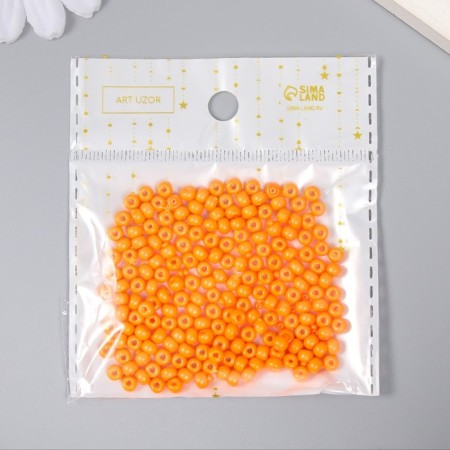 Glass beads 6/0 "pumpkin" 15 grams-2