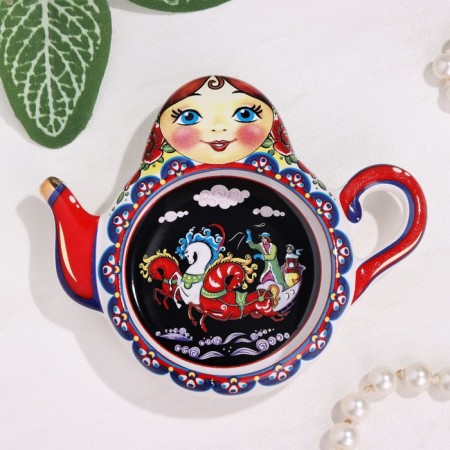 Stand for the tea bag "Troika", ceramics-1