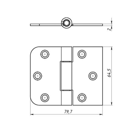 Loop PNU-65, zinc coating, 100 pcs-2