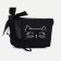 Cosmetic bag with a zipper, with a lining, black color