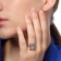 Ring "Fantasy" Dream, white color in silver, dimensionless
