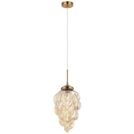 Suspended lamp Cream 1xe27 40W, size 25x25x59.5-150 cm, bronze color