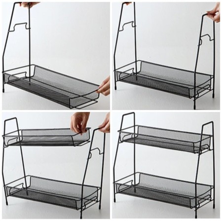 Throughout the 2x-tier shade, 31 × 17 × 32.5 cm, black color-3