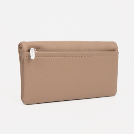 Women's wallet on magnets, beige color