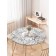 Black and white tropics tablecloth, round, oxford, elastic band, size 120x120 cm, diameter 75-100 cm