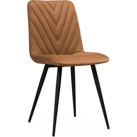 STULL OF A METALLARCASA RALF Metal/Velor, Black/Brick 44x53x83 cm