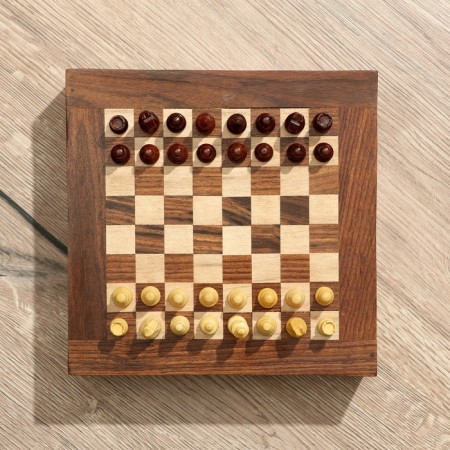 Checking chess with drawers, board 20x20 cm, shisham tree-1