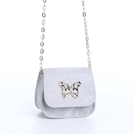 Female bag on a magnet, silver color-4