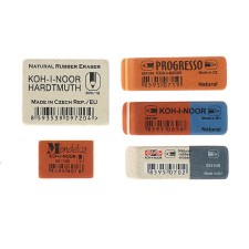 A set of erasers 5 pieces KOH-I-NOOR 6521/40, 300/12, 6811/60, 6541/40, 6821/40