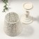 Summary Metal for 1 candle "Llagur with flowers" white 23x11x11 cm