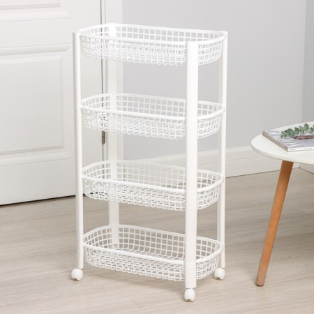 Floor floor 4 section, on wheels, white color-2