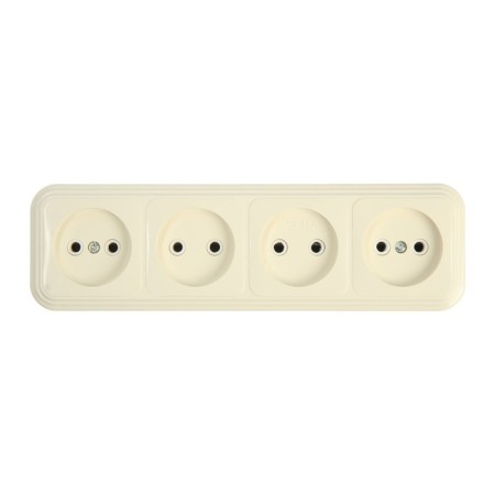 4-seater socket without grounding contact, 250V, 16A, IP20, PST16-60-20 (RA 16-464-BZ), SL 1022742