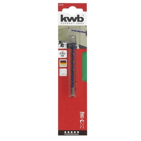 KWB ceramic drill, 5x85 mm, spiral, carbide tips HM TCT-1
