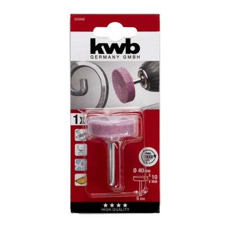 Ballica abrasive disk for the drill KWB, D = 40x10 mm, shank d = 6 mm, 23000 rpm-1