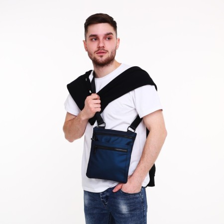 Male bag, blue color-6