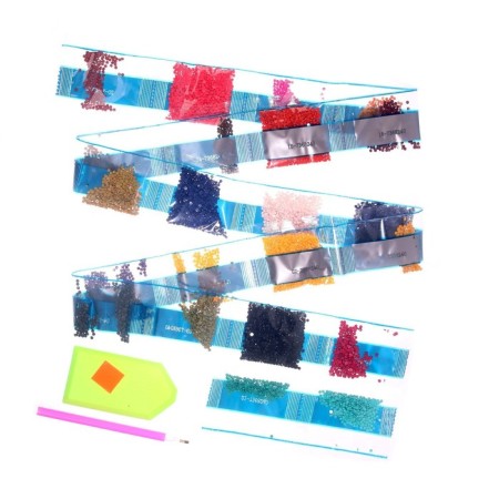 Diamond mosaic with a full filling on the subframe "Party", 20 × 30 cm-3