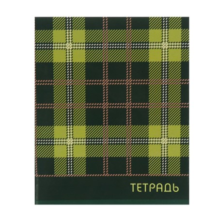A notebook of 96 sheets in the “Scottish” cage, the cover coated cardboard, block No. 2, whiteness 75% (gray sheets), mix-1