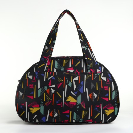 Road bag, lightning department, external pocket, black/multi -colored color-1