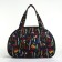 Road bag, lightning department, external pocket, black/multi -colored color