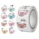 Stick Paper "Cat in a circle" d = 2.5 cm 500 pcs in a roll 3x6.5x6.5 cm