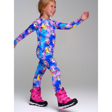 Thermal complex for girls: trousers, sweatshirt, height 116 cm-3