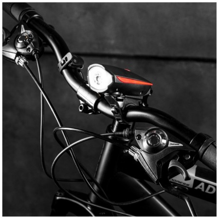 Bicycle front lamp with a signal 300 Lumens, USB, 1200MAH, Red color-5