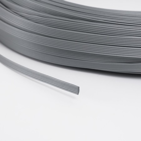 Artificial rattan 8 mm 100 m wave (silver metallic)-3
