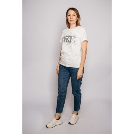 Women's T -shirt Let’s Go, size 56, Milk color