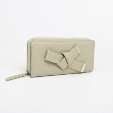 Women's wallet with lightning, green color