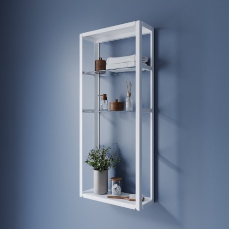 Bathroom shelf, white 36 x 14 x 85 cm