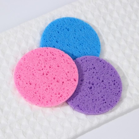 Washing sponge, round, 3 pcs, color mix-4