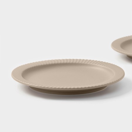 Magistro jarwah lausanne plates, d = 21.3 cm, dining, set 2 pcs, porcelain, beige-2