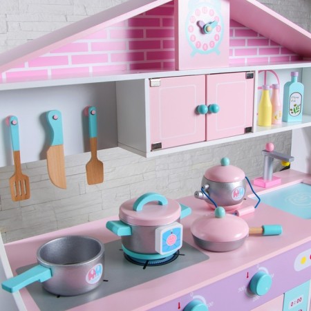 Game set, kitchen module "House" Wooden dishes in a set-3