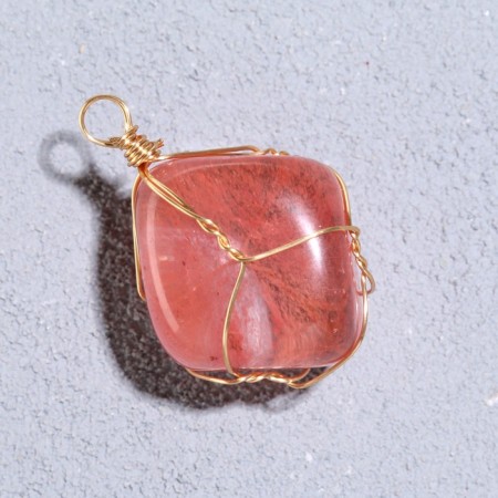 Krasny Agate keychain, in wire-1