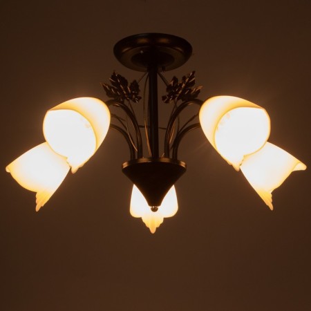 Susana chandelier 5x15W E27 Black/Gold 58x58x32cm Bayerlux-2
