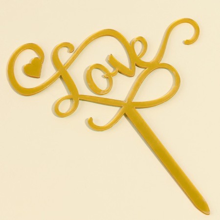 Topper "Love", Color Gold-1