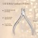 Manicure nippers for cuticle, 9.5 cm, blade length - 10 mm, on the blist, silver color