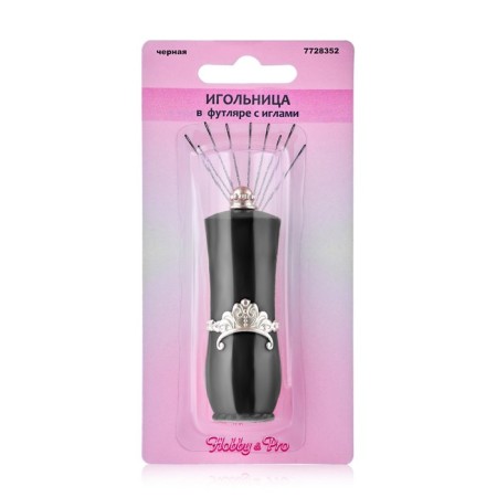 Needle in a case with needles, black,-1