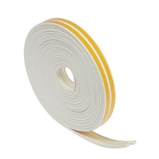 Rubber tundra seal, profile E, size 4x9 mm, white, in package 10 m