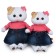 Soft toy "Lee in jeans skirt and coral T-shirt", 27 cm
