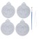 Christmas tree decoration for coloring "Calling" 4 pcs., Brush
