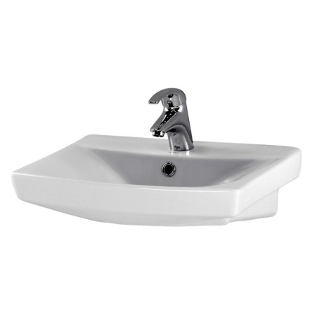 Sink "Carina", white color, 50 cm, with 1 central hole