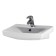 Sink "Carina", white color, 50 cm, with 1 central hole