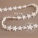 Pearls on threads, flat, “flowers”, 15 mm, 9 ± 1 m, white color